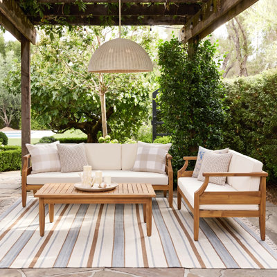 Mcclurg Teak Sofa Seating Group with Cushions