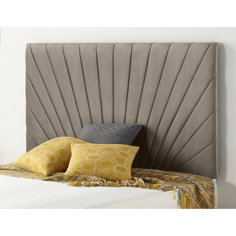 Etheral Side Opening Ottoman Storage Bed with Upholstered Headboard Tweed Fabric, Coffee, Double (4'6)