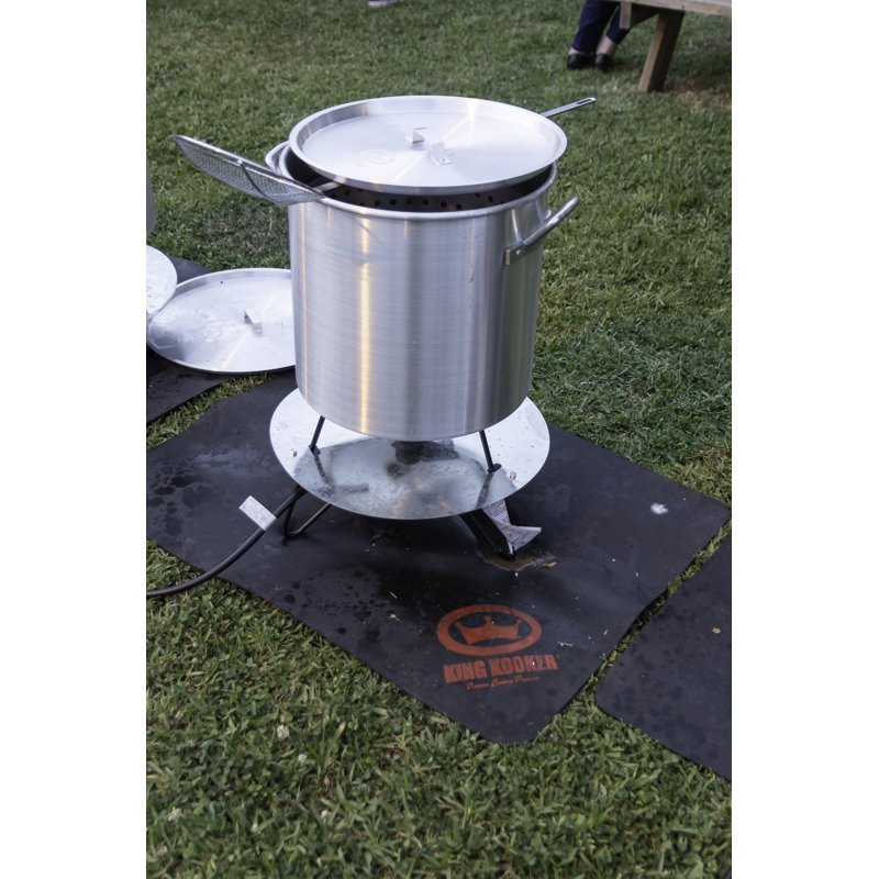 Portable Black Steel Propane Outdoor Cooker with Tripod Jet Burner
