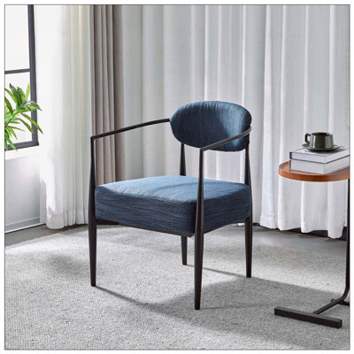 Fauteuil d'appoint rembourré avec structure en métal