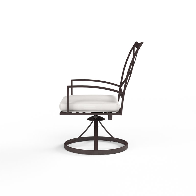 Chaise de terrasse avec coussin Mulcahey, Toile lin Sunbrella®