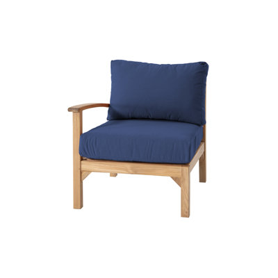 Fauteuil club d'extérieur en teck Huntington