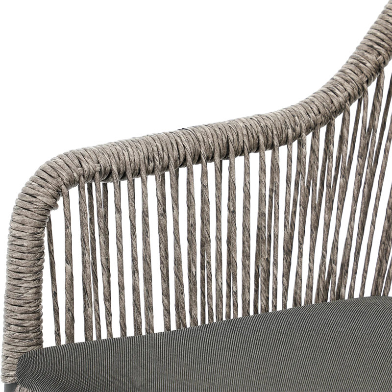 Chaise de patio avec coussin, Beige/gris