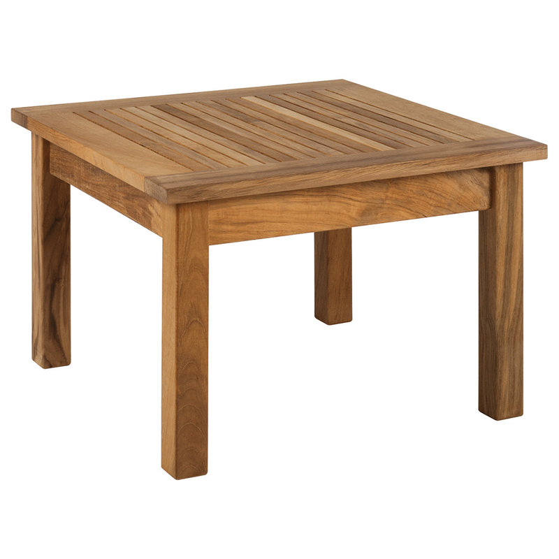 Monaco Outdoor Square Teak Coffee Table, 16" H x 23" W x 23" W