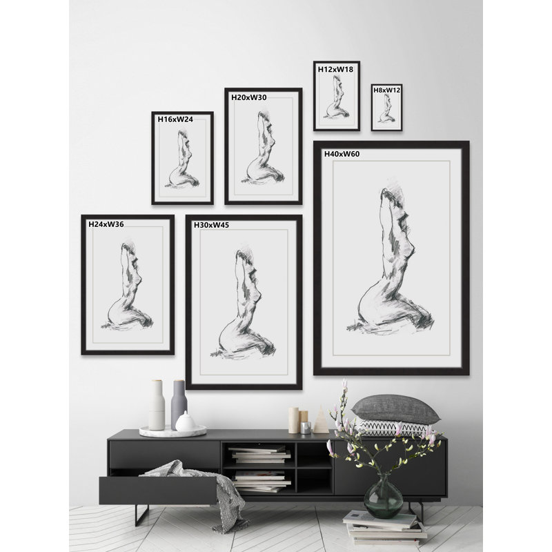 «Relaxed», reproduction encadrée, H 45 po x l 30 po x P 1,5 po