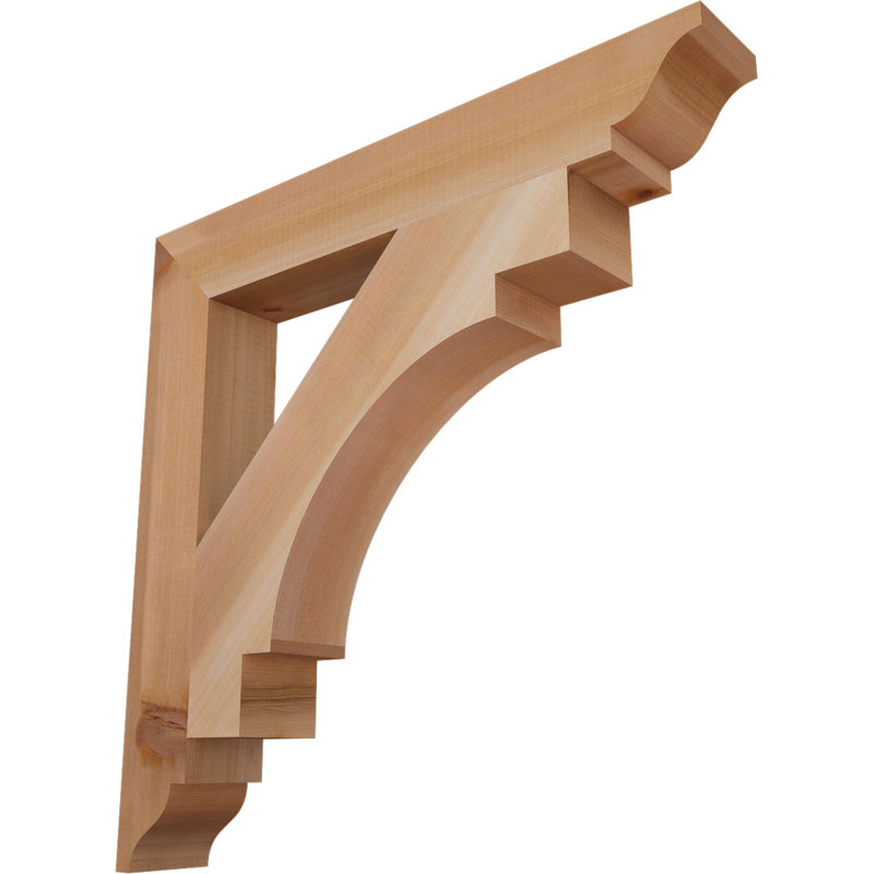 Support traditionnel en bois de cèdre rouge occidental l 3 1/2 po x P 24 po x H 24 po, H 24 po x l 3,5 po x P 24 po