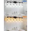 Luminaire de meuble-lavabo moderne avec abat-jour en verre cristal, luminaire noir mat à 6 lumières pour dessus de miroir, homologué UL (ampoules non incluses)