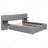 Queen Size Upholstered Platform Bed with Reading Lights | Storage Drawers, Trundle & Shelves Included, Gray-2075785158