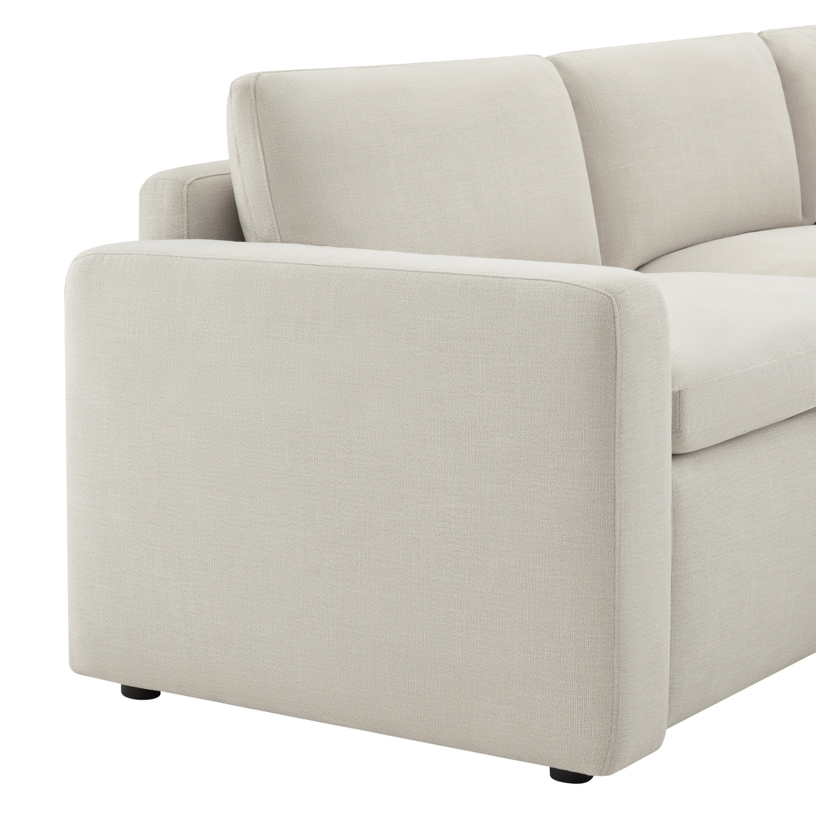 Lana 104" Linen Modular Sofa, 34" H x 104.3 W x 34.6" D, Effie Linen Performance Linen