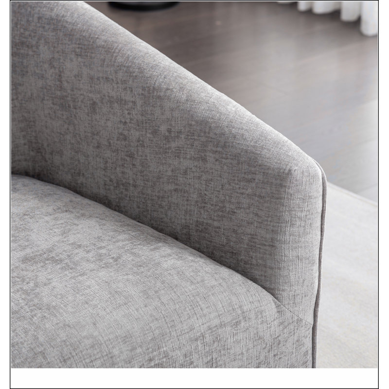 Fauteuil demi-tonneau pivotant à 360 ° Nice, Gris