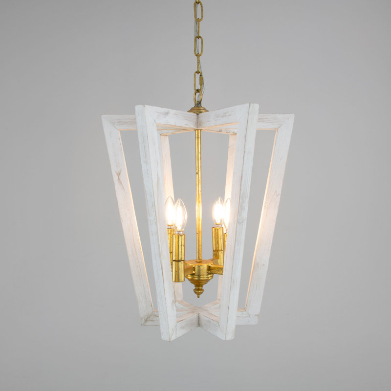 Lea 4 - Light Chandelier, White