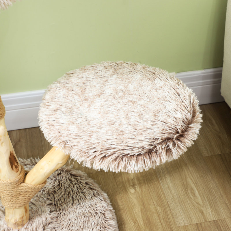 Arbre à chat en bois pour chats d'intérieur avec poteaux à griffer