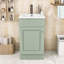 Meuble-lavabo autoportant avec lavabo et tablette de rangement réglable