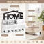Support mural pour clés, boîte aux lettres décorative en bois et porte-clés avec panier de rangement et tablette, 2 compartiments, 6 crochets, blanc