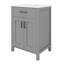 Meuble-lavabo 24 po avec lavabo, petite armoire avec 2 portes à fermeture en douceur, meuble-lavabo simple avec rangement