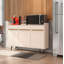 Buffet de style Mid-Century 54 po avec 4 tablettes blanches Bradley-595740953
