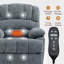 Fauteuil inclinable électrique en chenille de 23 po de large et à dossier haut avec massage par vibration à 8 points et chauffage lombaire-78627602