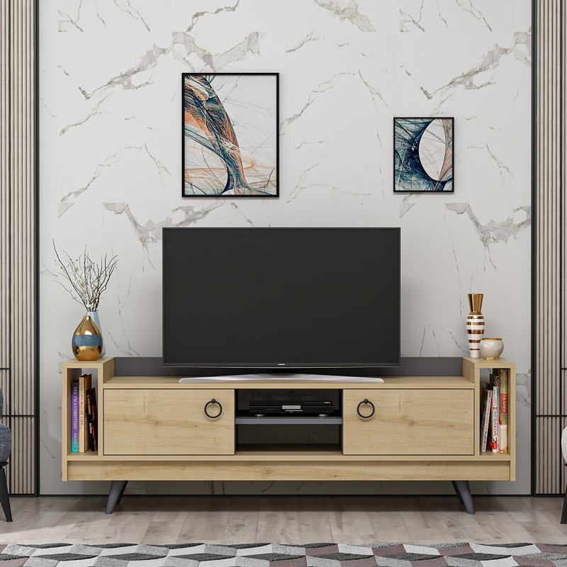 Adreanna TV Stand for TVs up to 58", Oak/Anthracite