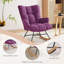 Chaise berçante de chambre de bébé à bascule, fauteuil oscillant rembourré pour le salon, la chambre à coucher-700272022