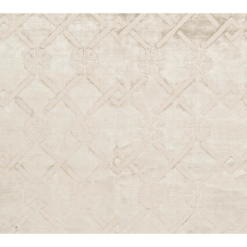 Geometric Area Rug in Silver, Rectangle 9' x 12'