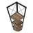 Bookshelf, Bookcase, Etagere, Corner, 4 Tier, 60"H, Office, Bedroom, Laminate, Metal, Contemporary, Modern-1292707908