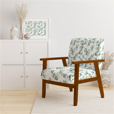 Fauteuil d'appoint côtier - Fauteuil en velours vert eucalyptus
