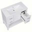 Meuble-lavabo sur pied simple 36 po avec plateau en bois massif Gafnit