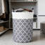 Panier à linge pliable de grande capacité avec poignées en aluminium, bac de rangement cylindrique pour la maison, le bureau, le dortoir - organisateur de tissu multi-usage 115L-813729745-813729748