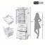 Armoire de salle de bain 71,6 po avec 2 portes à charnières, 3 tiroirs (dont 1 tiroir profond) et tablettes réglables