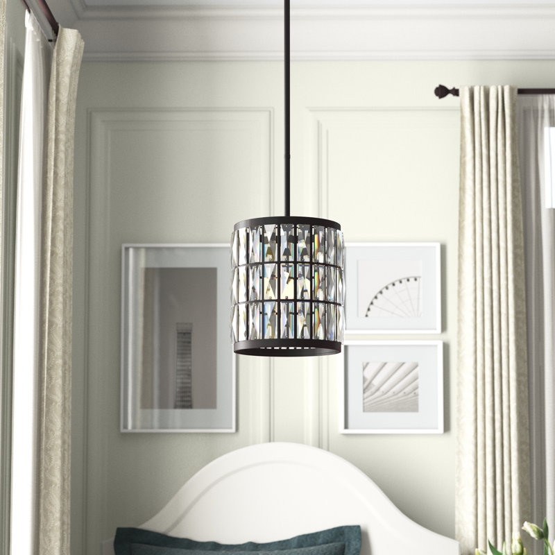 Luminaire suspendu cylindrique unique à 1 lumière Corden