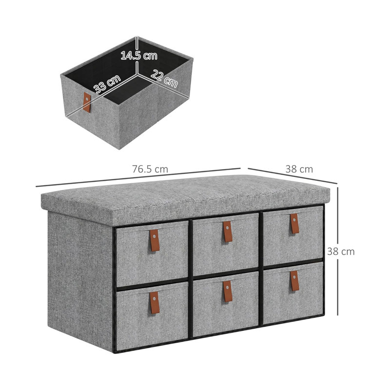 6 Pair Shoe Storage Bench