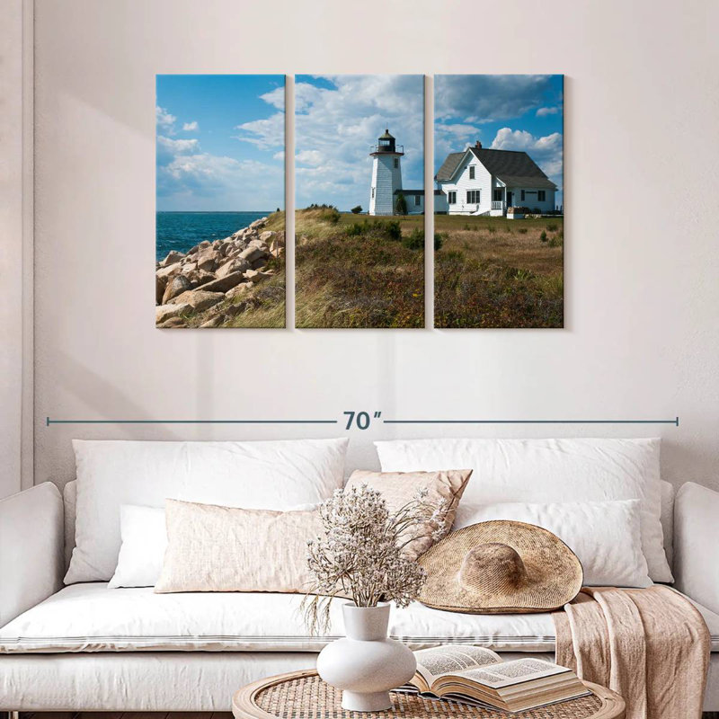 Aletra Coastal Cape Cod Lighthouse, 28" H x 45" W