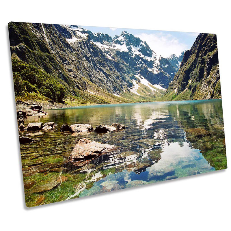 New Zealand Lake Marian - Wrapped Canvas Print, 30.5cm H x 45.7cm W x 2cm D