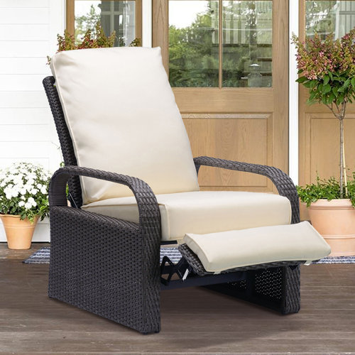 Red Barrel Studio® Recliner Patio Chair with Cushions & Reviews | Wayfair