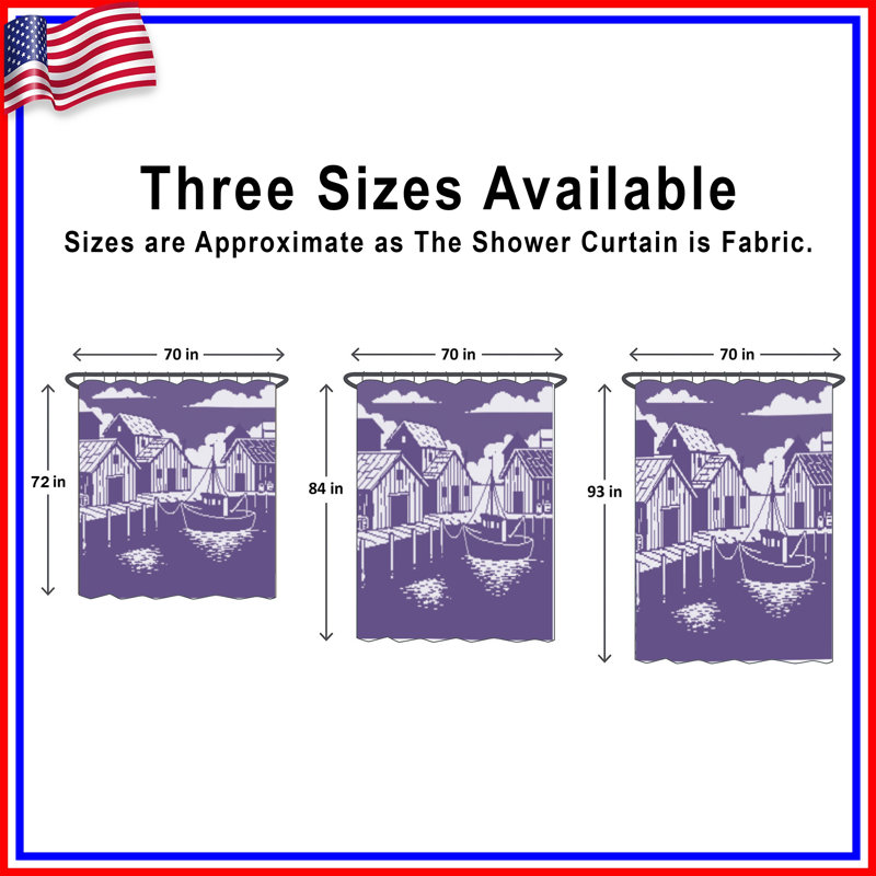 Rideaux de douche Pixel Art, L 70 po x H 72 po, Dark Purple Light White