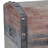 Braydon Large Wooden Storage Trunk, Weathered Wood with Paint Finish, Hinged Lid with Metal Accents