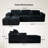 104" Boneless Modular Sectional Sofa, L-Shape Cloud Couch with 5 Pillows Included, No Assembly Required-698302452-698302450-695710292