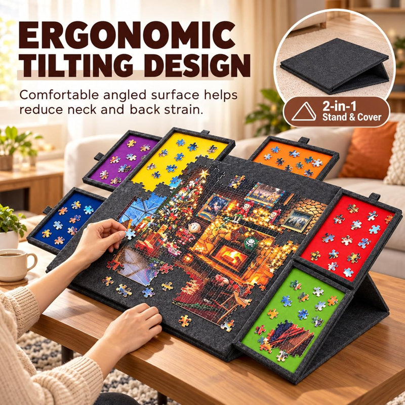 Wool / Felt Tilting Jigsaw Puzzle Board Puzzle/Brainteaser