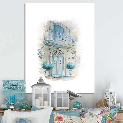 Illustration florale d'une porte florale IV - Peinture
