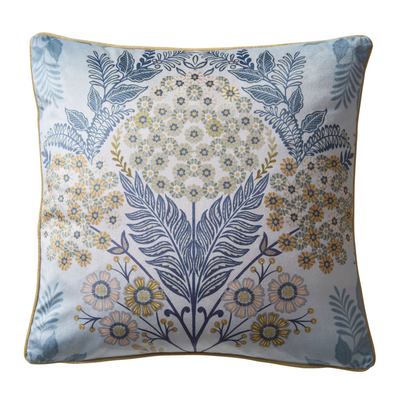 Charlee Floral Navy Square Throw Cushion With Filling