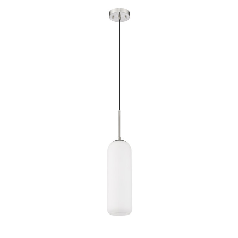 Haddix 1 - Light Single Pendant, Brushed Nickel, 25" H x 5.25" W x 5" D