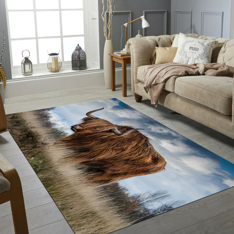 Artistic Floral Pattern With Pile Soft Printed Rug Offering Comfortable Underfoot Experience and Stylish Indoor Decor Enhancement