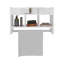 Tablette de bain avec barre à serviettes, tablettes ouvertes et espace de rangement pour articles de salle de bain, blanc