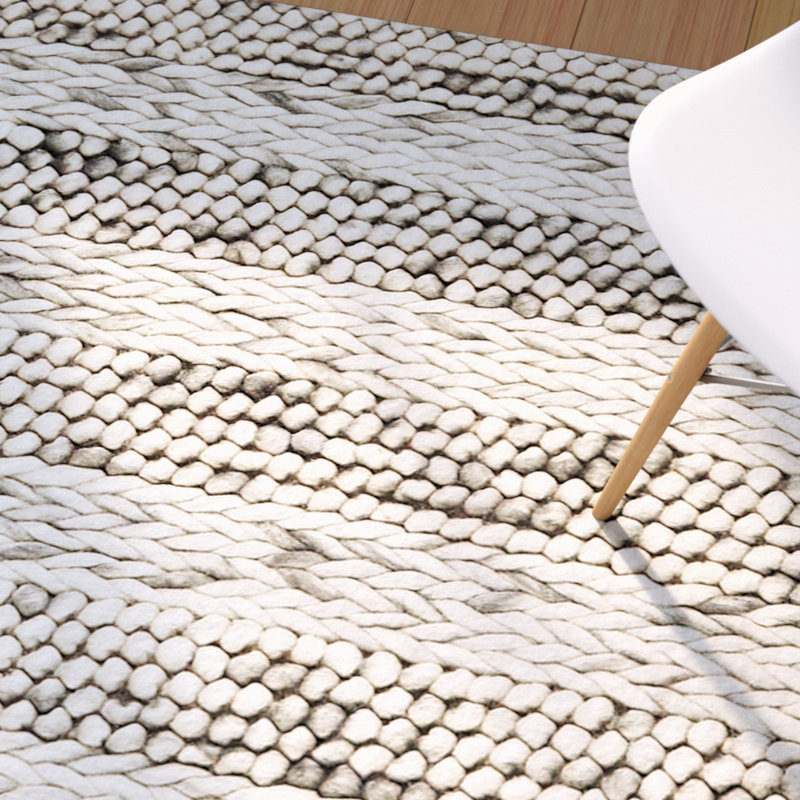 Tapis gris en laine tissé à la main Mott Street, Gris, Rectangle 3 pi 3 po x 5 pi 3 po