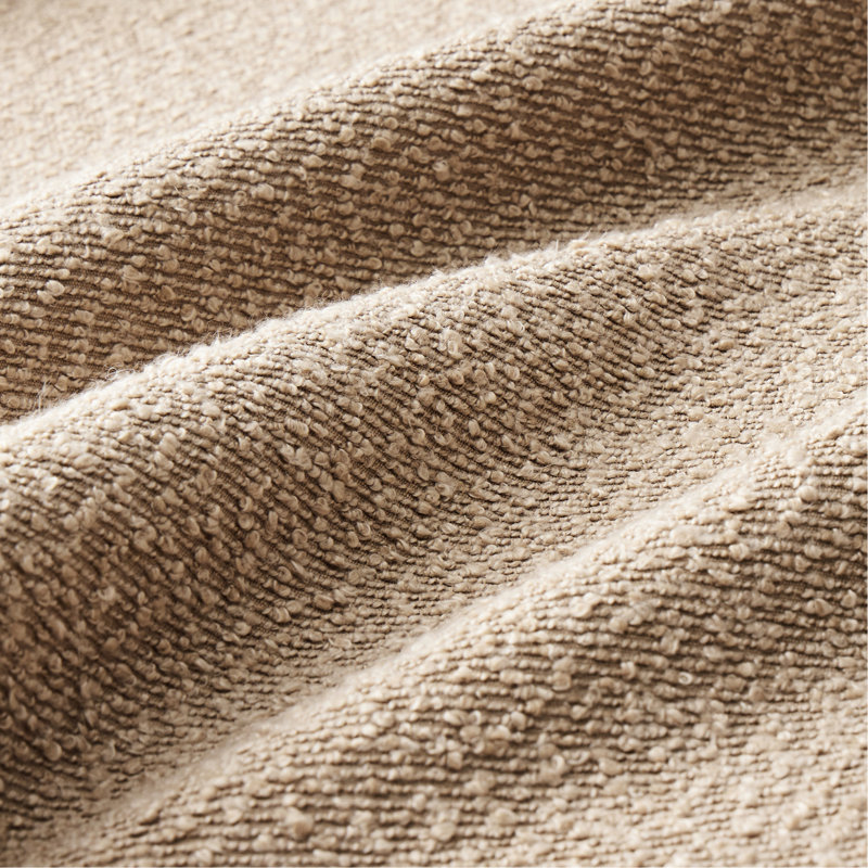 3 boucles de café avec pieds cylindriques en forme de coquillage, conception moderne pour la chambre à coucher ou le salon, cadre confortable avec canapé en tissu, confort distinctif, bureau approprié, mousse de construction dense