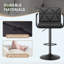 Ensemble de 2 tabourets de bar modernes en similicuir imperméable avec accoudoirs et dossier réglables en hauteur-59608346