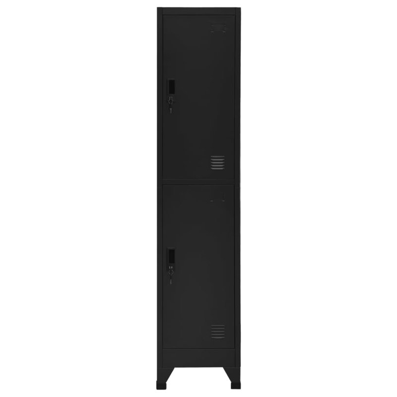Armoire vestiaire en acier, Noir, 2