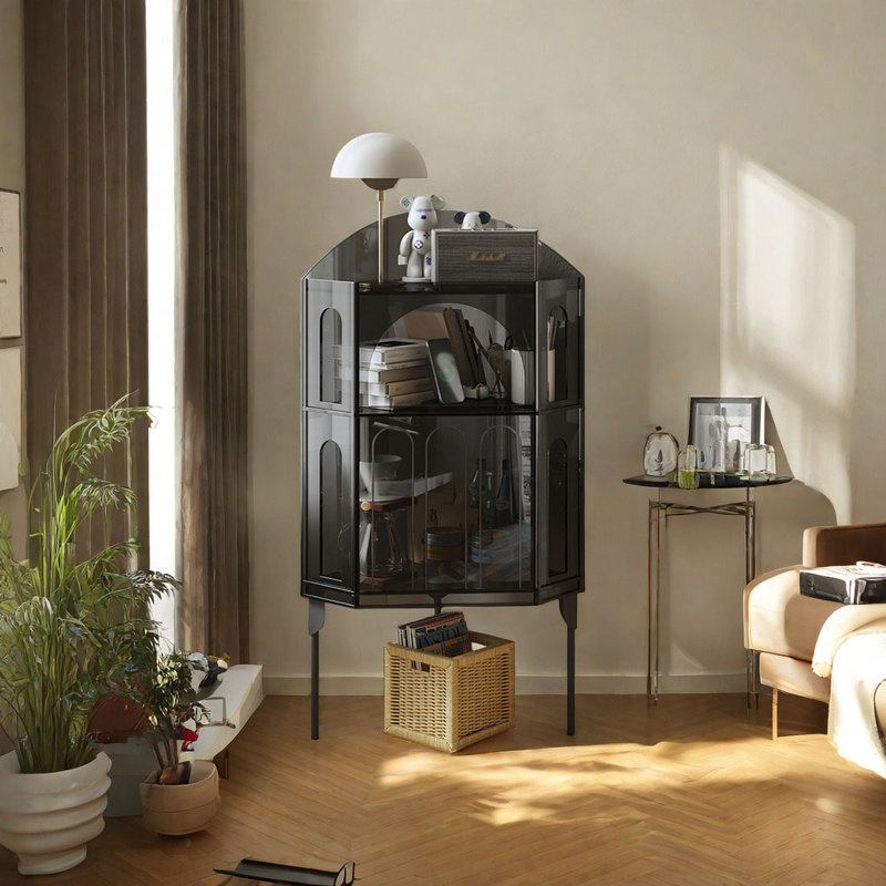 French Modern Accent Cabinet Accent Cabinet, Black