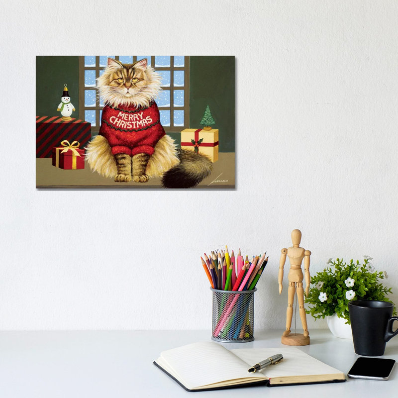 Squeekys Christmas 1 Piece Wrapped Canvas Painting, 20.32 cm H x 30.48 cm W
