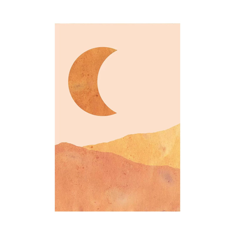 Crescent And Dunes by Whales Way - Print on Canvas, Wrapped Canvas, 30.48cm H x 20.32cm W x 1.91cm D